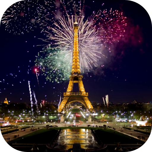 Fireworks in Paris Wallpaper logo