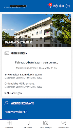 Android application Wobau Aalen screenshort