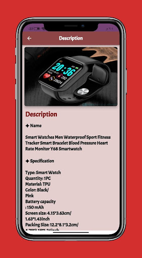 Y68 Plus smart watch Guide Screen 2
