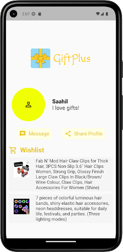 GiftPlus Screen 2