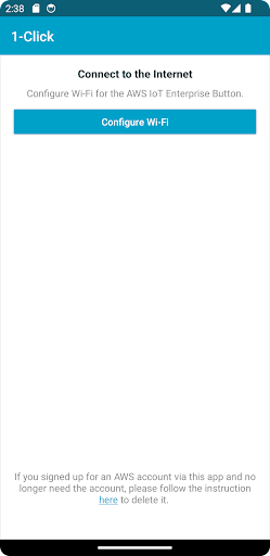 Screenshot of AWS IoT 1-Click