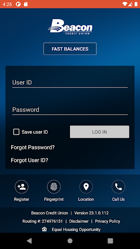 Android application Beacon Credit Union screenshort