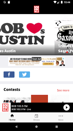 Android application BOB-FM Austin screenshort