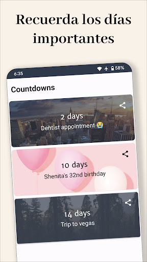 Días hasta - cuenta regresiva screenshot 3