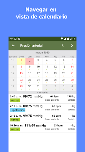 Monitor de presión arterial screenshot 1