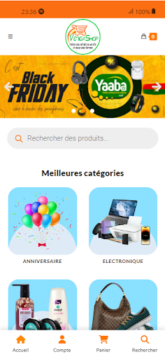 Android application Venigashop.bf screenshort