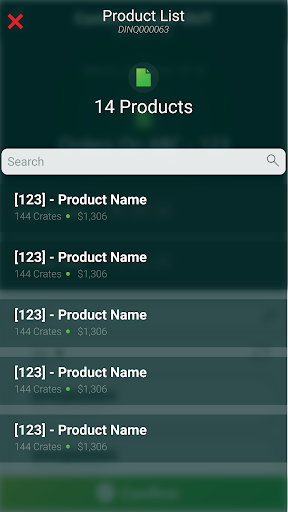 Android application glassRUN Yard Management screenshort
