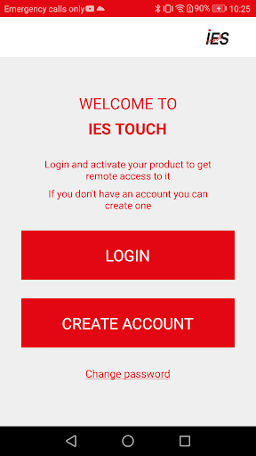 Android application IES touch screenshort