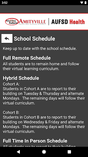Amityville UFSD Health App
