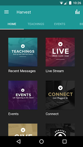 Android application Harvest Fellowship App screenshort