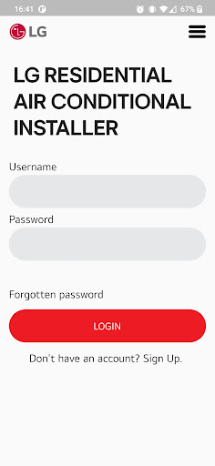Android application LG MY AirCond screenshort