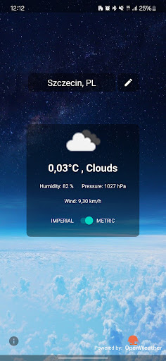 Android application Weather screenshort