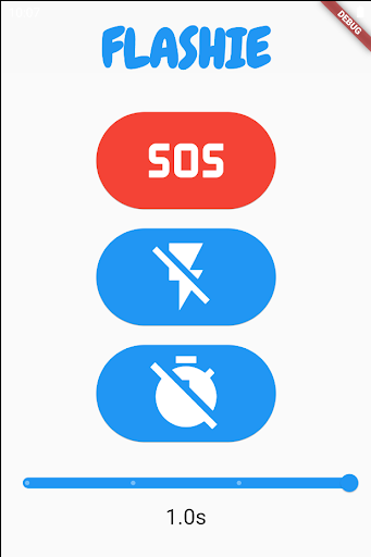 Android application Flashie screenshort