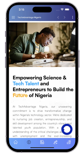 Android application TechAdvantage Nigeria screenshort