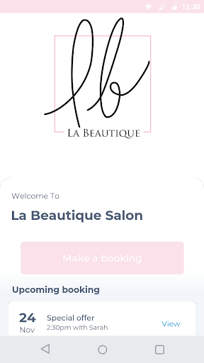 Android application La Beautique Salon screenshort