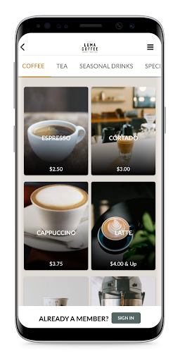 Luma Coffee Screen 3