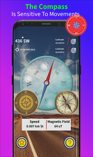 Android application Super Real Digital GPS Compass screenshort