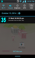 screenshot of Seconds Clock on Status Bar