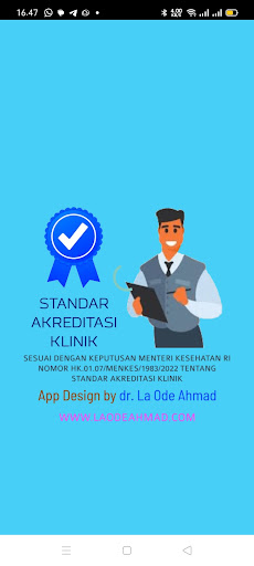 Android application Akreditasi Klinik screenshort