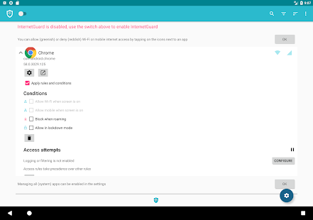 InternetGuard No Root Firewall Schermata