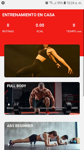 Android application Rokave Entrenamiento screenshort