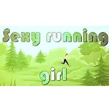 All sexy running girl icon