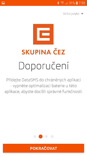 ČEZ DataSMS Screen 3
