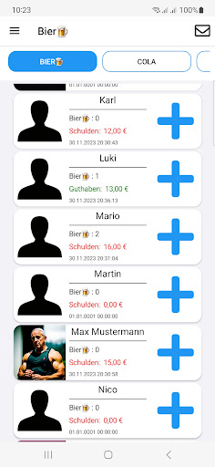 Android application Drinkcounter for Teams screenshort