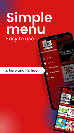 Android application MEOWING TIGER RADIO screenshort