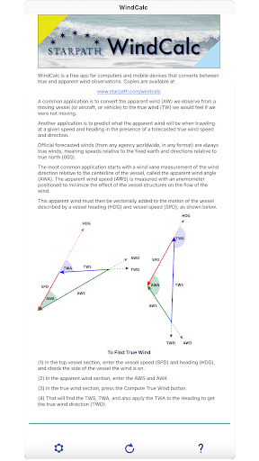 WindCalc Screen 3