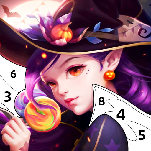 Witch & Wizard Color by Number