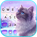 Cover Image of Download Snowy Cat Keyboard Background  APK