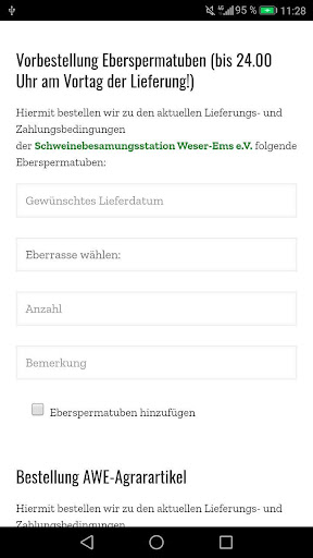 SWE Bestellservice (Schweinebe Screen 2