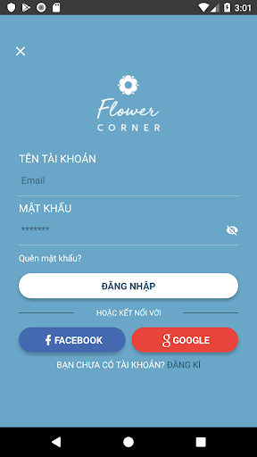 Android application Flower Corner screenshort