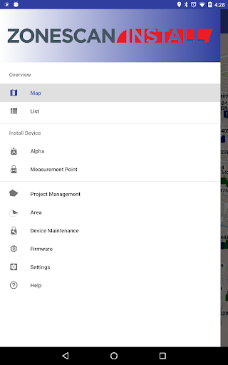 Android application ZONESCAN INSTALL screenshort