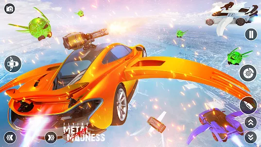 Flying Car Shooting Games 3D