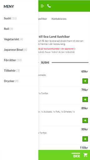 Sea Land Sushibar Screen 2