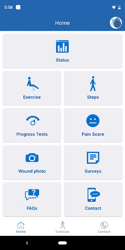 Android application TracPatch Knee screenshort