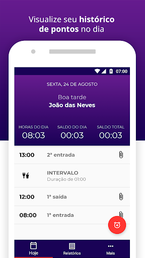 Android application Ponto GO - Controle de ponto e screenshort