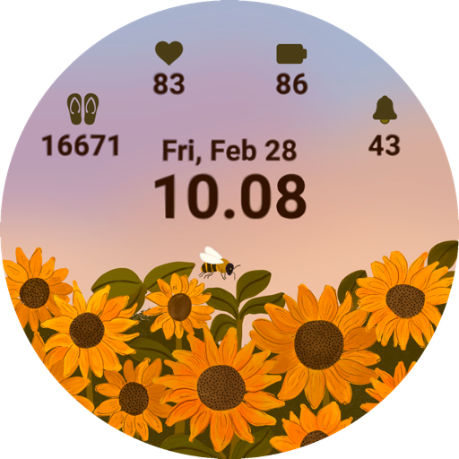 Sunflowers Watch Face Animated