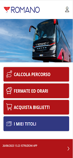Android application Autolinee Romano screenshort