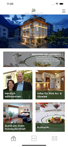 Android application Hotel Ambassador Brig screenshort