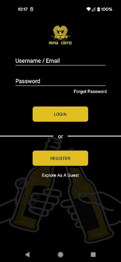 Android application Papua Coffee screenshort