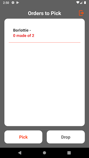 Lunch Team Driver App Screen 2