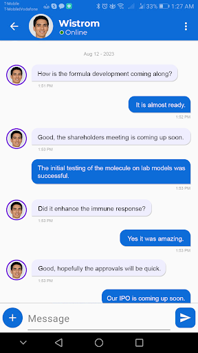 Kryptin Private Messenger Chat Screen 2