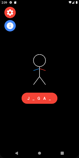 Android application Hangman screenshort