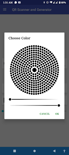QR scanner and QR Generator Screen 2