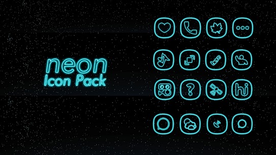 Paquete de iconos de neón con luz azul APK (parcheado) 4