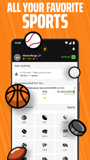 DraftKings Fantasy Sports screenshot