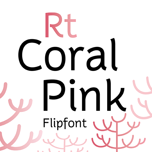 RtCoralPink™ Latin FlipFont logo